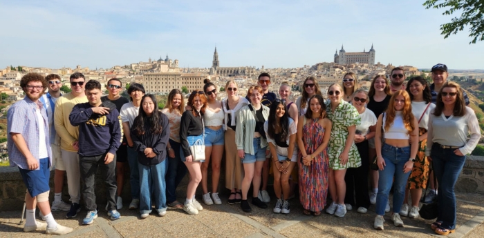 Business students on a study abroad trip to spain