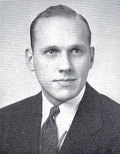 ed schmidt headshot yearbook senior year 1942