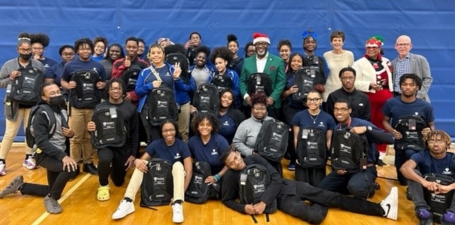 The Young Executive Scholars Program is excited for their new backpacks just in time for the holiday season.