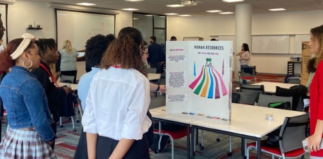 The Young Executive Scholars visit the Owens Corning World Headquarters on April 26, 2023.