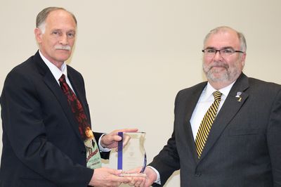 Pictured (left to right) Dr. Tom Sharkey, Russell Ely