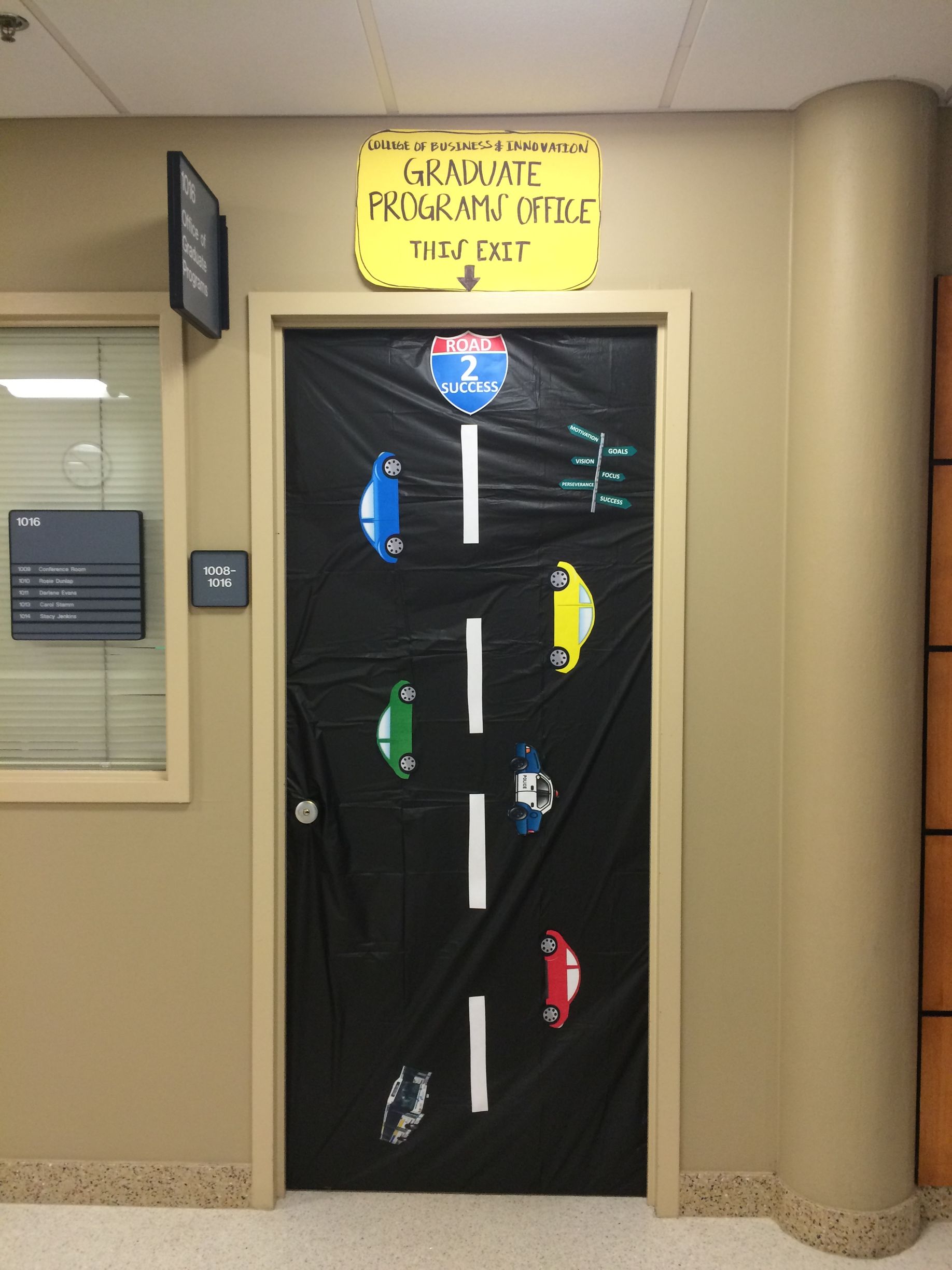 COBI Graduate Programs office wins campus-wide office decorating contest