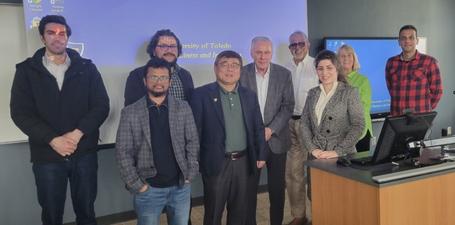The John B. and Lillian E. Neff College of Business and Innovation welcomed Dr. Sayan Chatterjee from Case Western University on Friday, March 17, for a talk on innovative business models. Pictured are attendees of his talk.