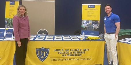 Members of the Neff College of Business and Innovation's recruitment team had the pleasure of attending the Toledo Area West College Fair from 6:30-8:00 p.m. on Tuesday, March 7 in the UToledo Student Union Auditorium.
