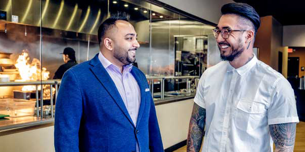 Prakash Karamchandani and Hochan Jang, co-founders of Balance Pan-Asian Grille and Bubble Tea