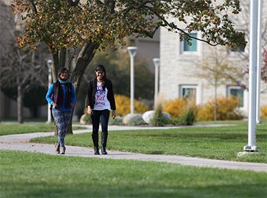 Students Walking on Campus