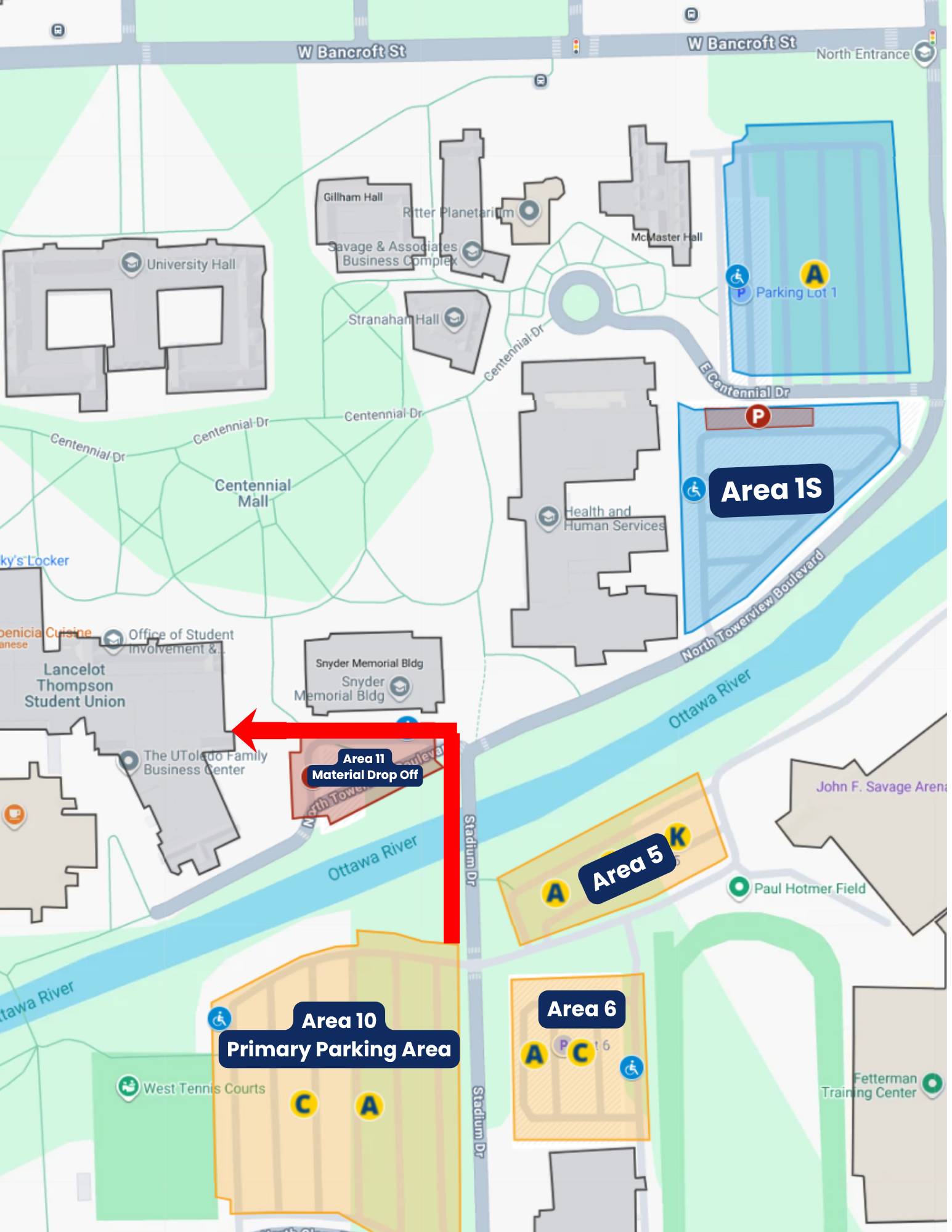 parking map for job fair