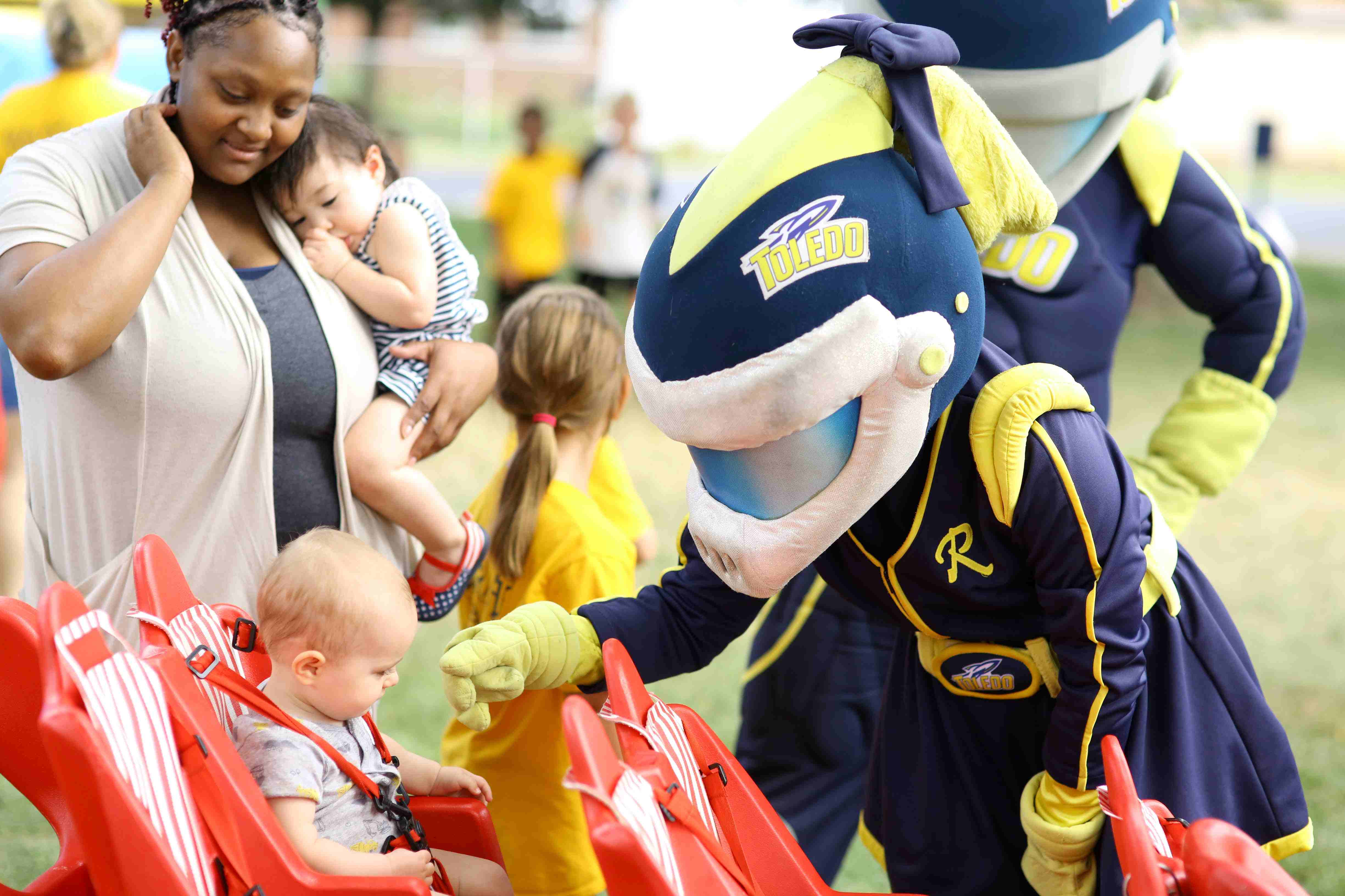 Rocksy with children