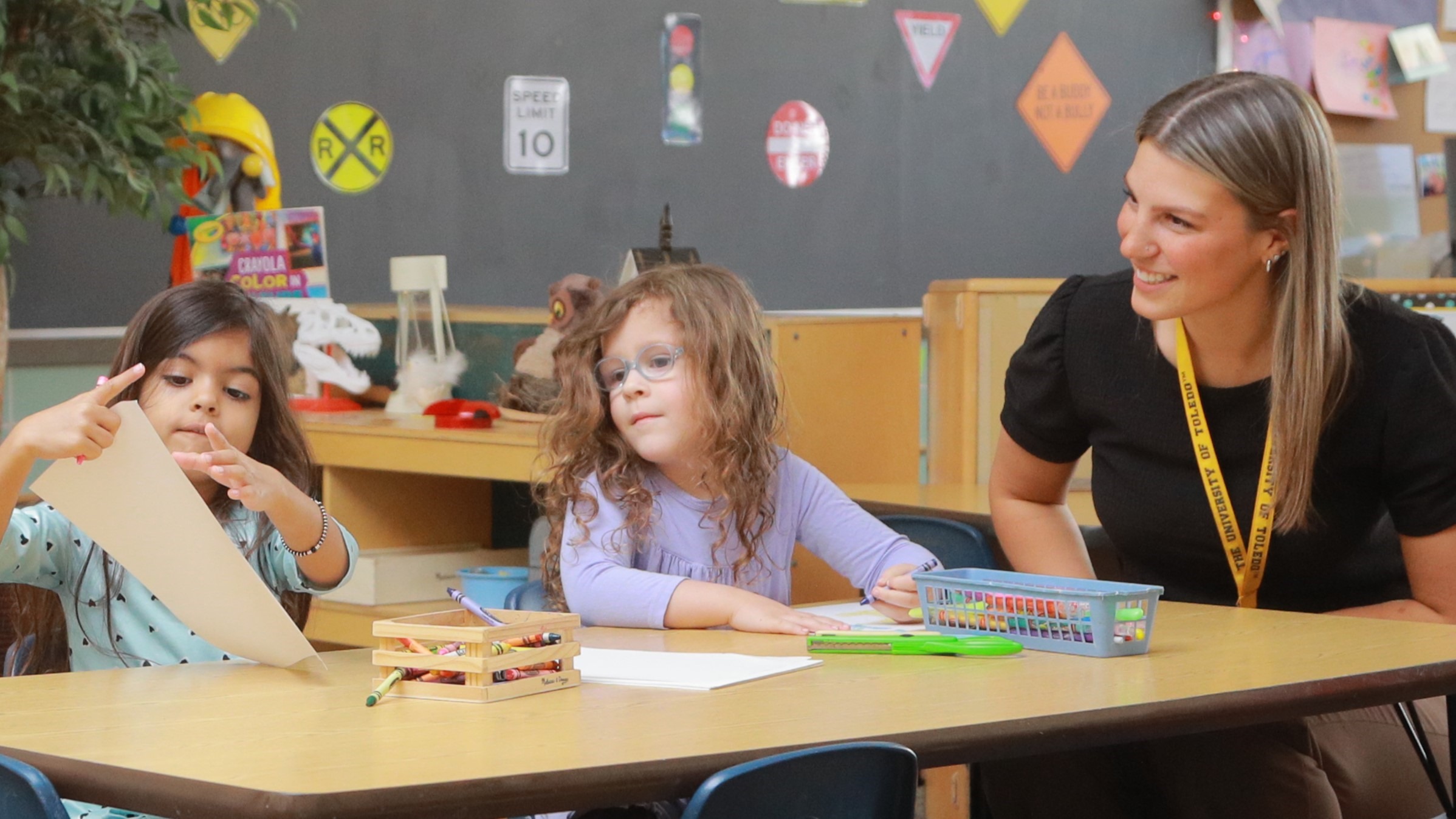 teacher with preschoolers