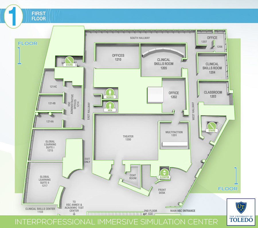 IISC Floor 1 Map: VIR, Admin & Theater