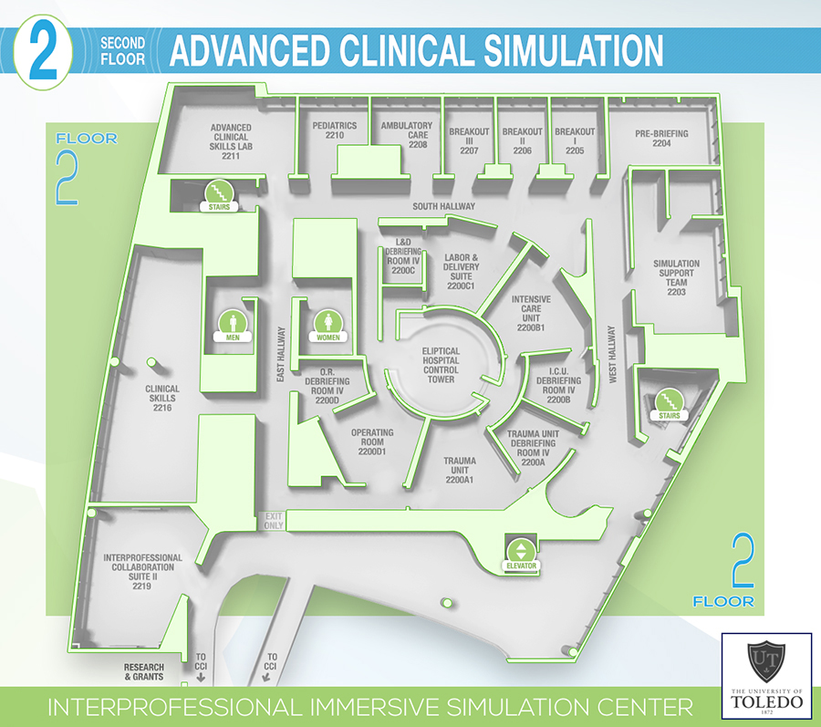 IISc Floor 2 Map: Advanced Clinical Skills & Elliptiacal Hospital