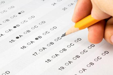 picture of a pencil on a test