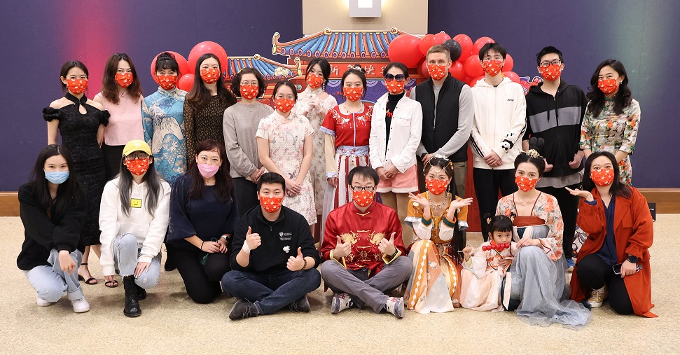 people dressed for Chinese new year