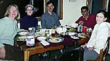 The Noblet Family around the table with Viknish