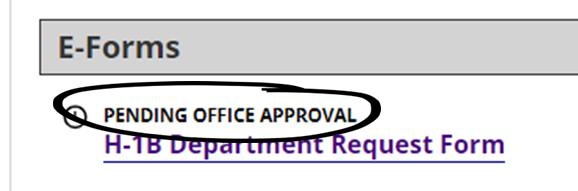 Pending Office Approval
