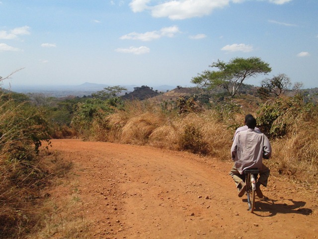 Men on a bicycle