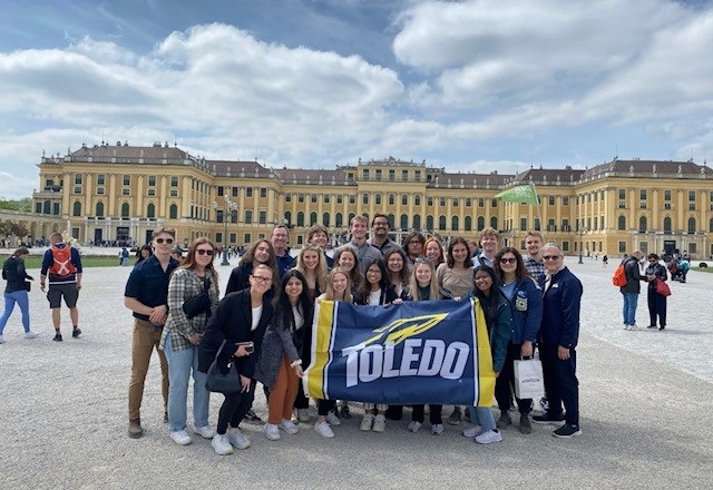 Faculty Led 1 Faculty led trip with UToledo flag