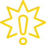 outline graphic of an exclamation point
