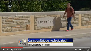 University dedicates the new David Root Bridge 