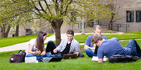 students studying together