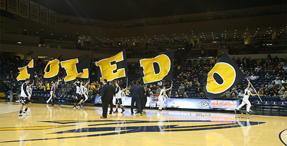 flags spelling out Toledo