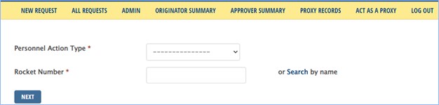 Approver Summary tab in Epaf Menu