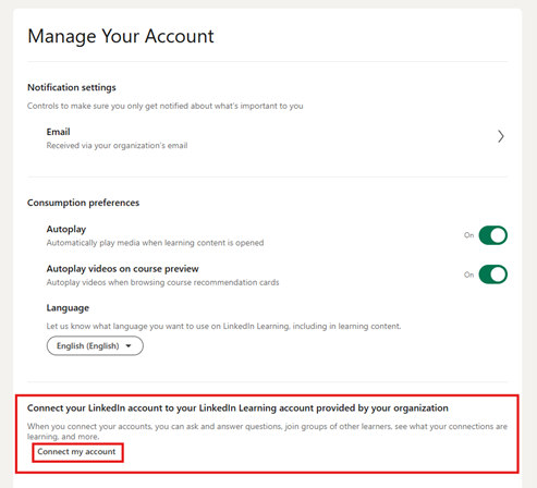 LinkedIn Learning Manage Account LinkedIn Learning Manage Account screenshot