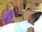 photo of a nurse taking care of a patient