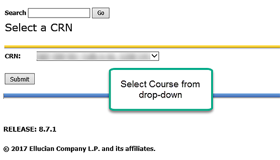 select a crn