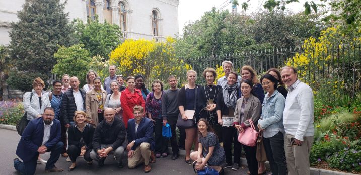 PHD cohort and faculty posing for group photo