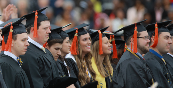 Engineering graduates at commencement