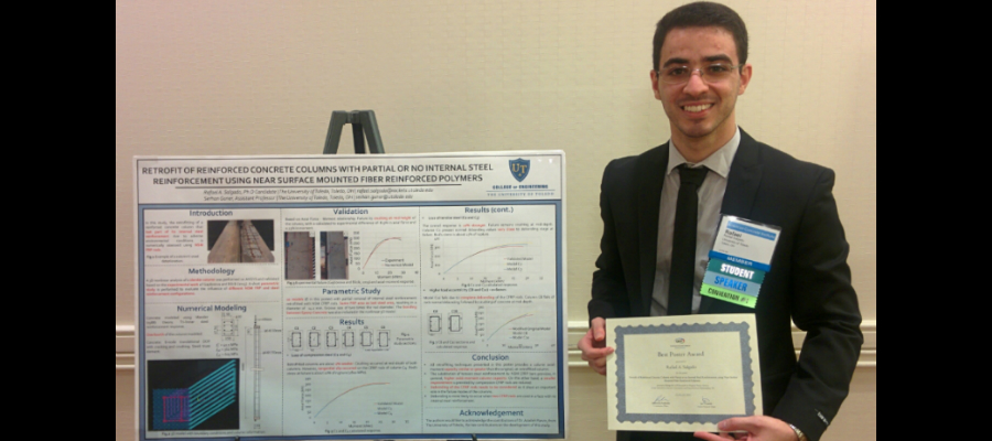 Rafael Salgado's Best Poster Award at ACI Convention in Philadelphia, PA (November 2016)