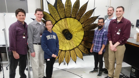 Dr. Trease and design team standing with Starshade