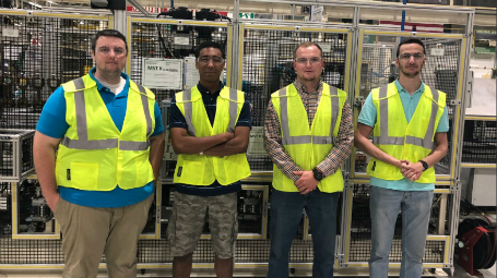 team members at plant