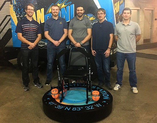 design team with hovercraft