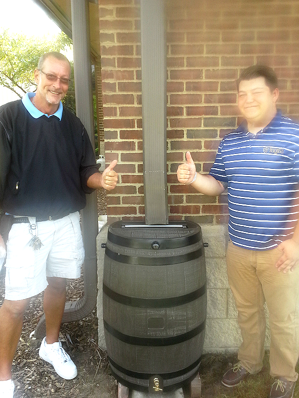 barrel installed at senior center