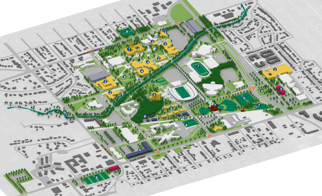 university of toledo map Main Campus Major Initiatives