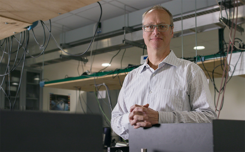 Randall Ellingson, Ph.D. in a laboratory