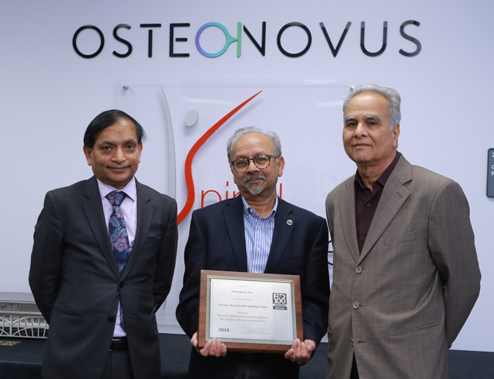 Dr. Sarit Bhaduri receiving an award