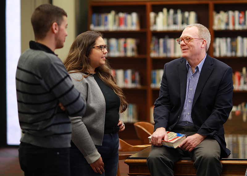 Sam Nelson Talking to Students