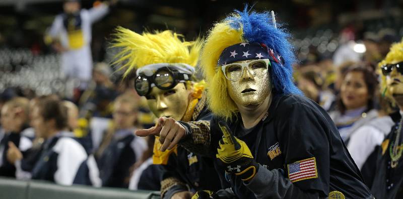 Blue Crew Members in a stadium