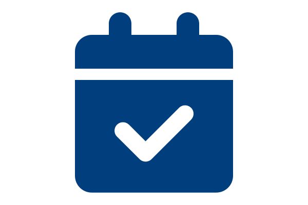 Dark blue calendar flat icon