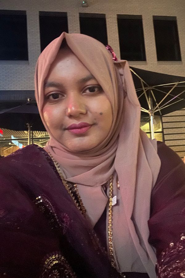 Sadia Rahman Busra Sadia Busra headshot. Woman in hijab smiling.