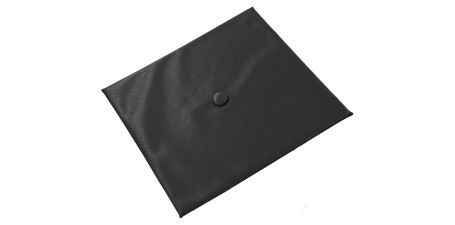 Black graduation mortarboard cap