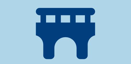 Dark blue bridge icon