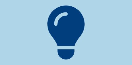 Midnight blue lightbulb icon