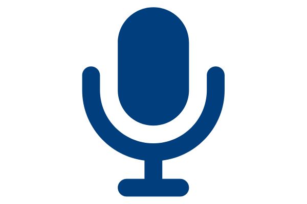 Midnight blue microphone flat icon