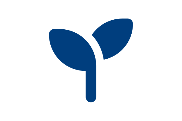 Midnight blue seedling flat icon