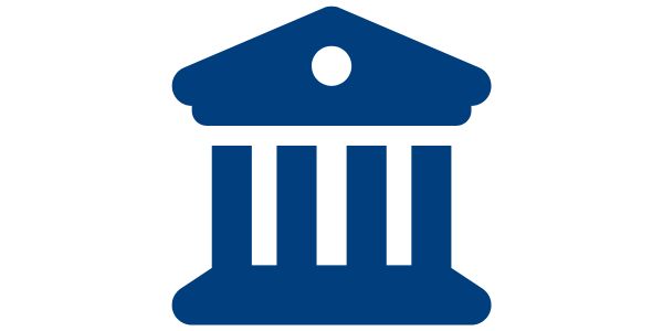 Dark blue university icon
