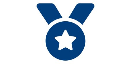dark blue medallion icon